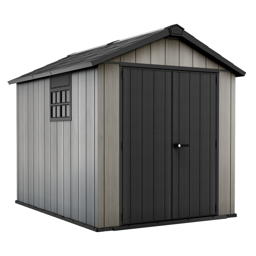 keter oakland 759 abri de jardin avec porte double battant et fenêtre 229x287x242 cm keter oakland 759 abri de jardin avec porte double battant et fenêtre 229x287x242 cm