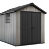 keter oakland 759 abri de jardin avec porte double battant et fenêtre 229x287x242 cm