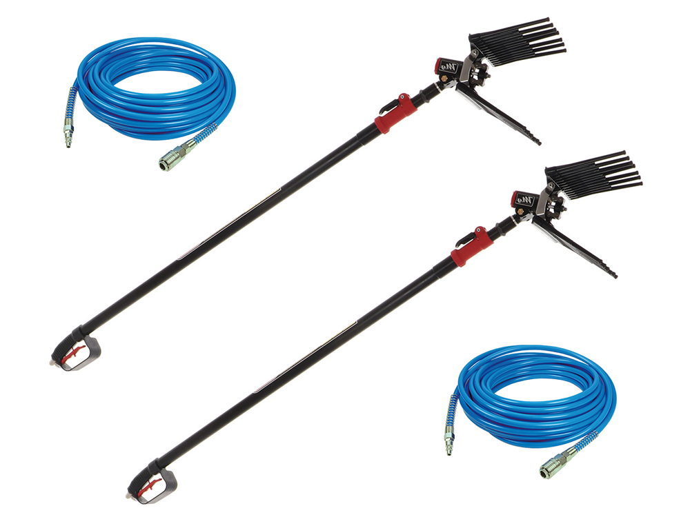 kit hobby 2 opérateurs motocompresseur lisam lm 500/10 + 2 peignes vibreurs mg magnesium + 2 perches at02