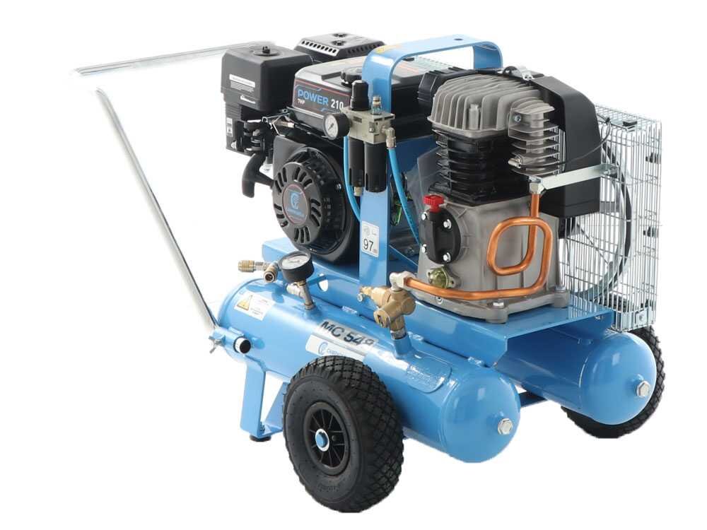 kit motocompresseur campagnola mc 548 7hp + 2 peignes vibreurs pneumatiques tuono evo