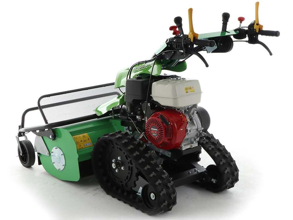 lampacrescia mgm ttr886hd tondeuse débroussailleuse à couteaux sur chenilles honda gx390 pentes fortes