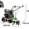 motobineuse agri 102 avec fraise 95 cm moteur à diesel de 296cm3 - Machines territoires motobineuse agri 102 avec fraise 95 cm moteur à diesel de 296cm3