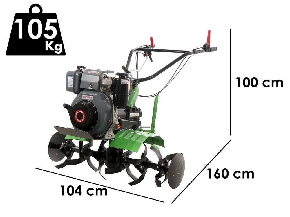 motobineuse agri 102 avec fraise 95 cm moteur à diesel de 296cm3 - Machines territoires motobineuse agri 102 avec fraise 95 cm moteur à diesel de 296cm3