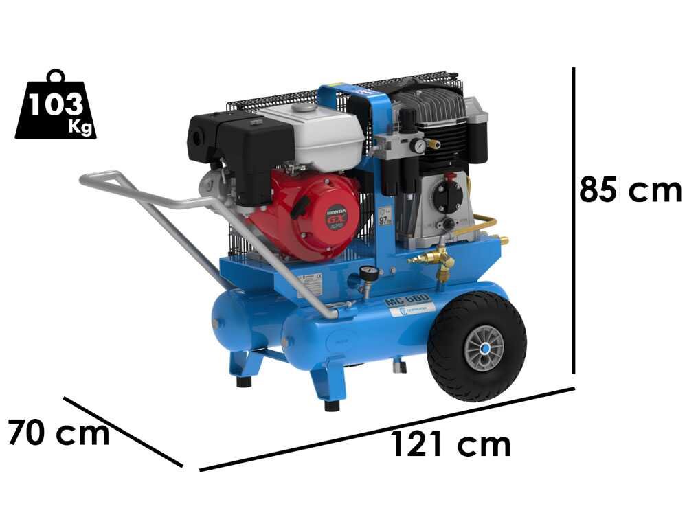 motocompresseur thermique campagnola mc 660 moteur à essence honda gx270 + 2 peignes vibreurs motocompresseur thermique campagnola mc 660 moteur à essence honda gx270 + 2 peignes vibreurs