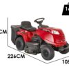 mountfield mtf 98h tracteur tondeuse avec boîte de vitesses hydrostatique et bac de ramassage de 240 l
