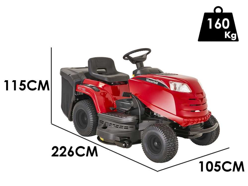 mountfield mtf 98h tracteur tondeuse avec boîte de vitesses hydrostatique et bac de ramassage de 240 l