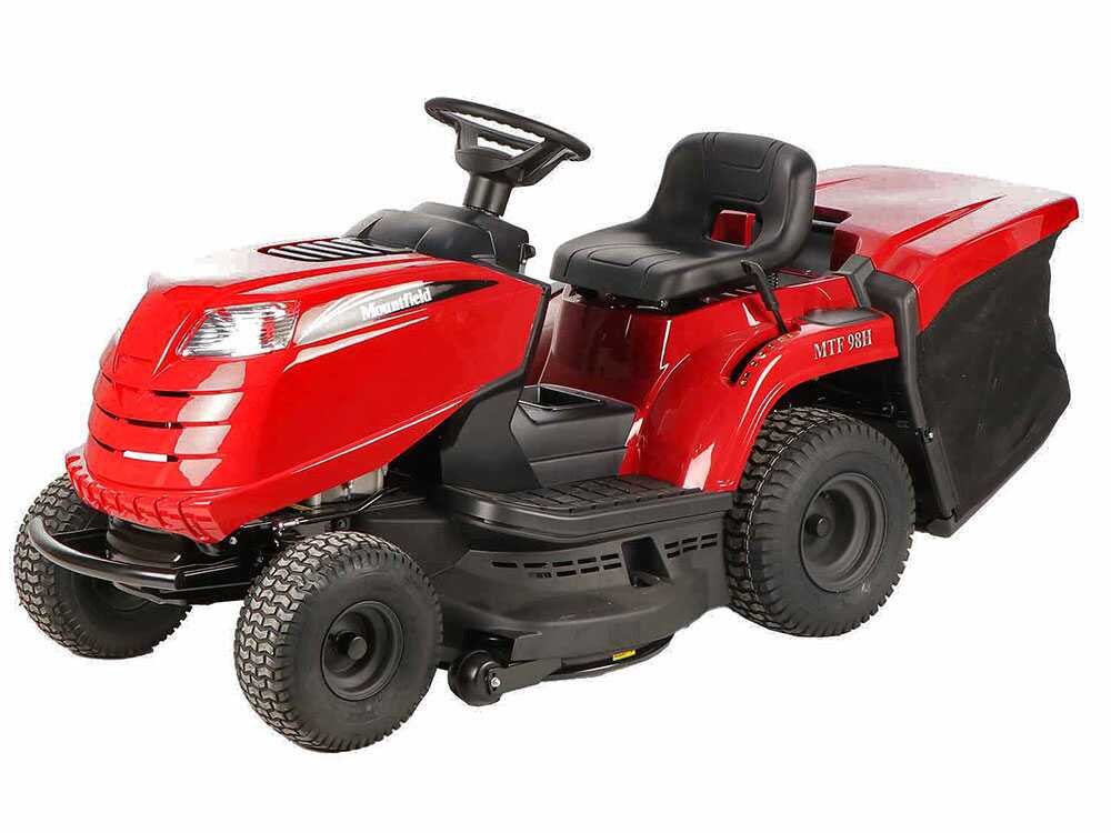 mountfield mtf 98h tracteur tondeuse avec boîte de vitesses hydrostatique et bac de ramassage de 240 l