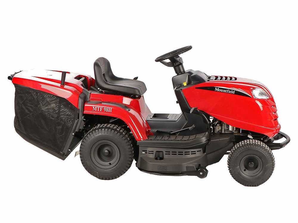 mountfield mtf 98h tracteur tondeuse avec boîte de vitesses hydrostatique et bac de ramassage de 240 l