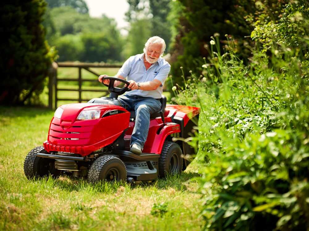 mountfield mtf 98h tracteur tondeuse avec boîte de vitesses hydrostatique et bac de ramassage de 240 l