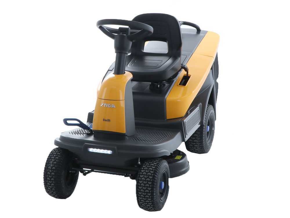 rider tracteur tondeuse stiga swift 372e batteries epower largeur de coupe 72 cm
