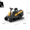rider tracteur tondeuse stiga swift 372e batteries epower largeur de coupe 72 cm