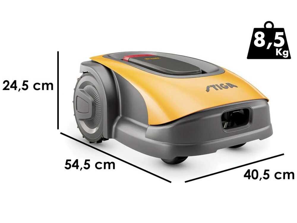 robot tondeuse stiga a 1500 avec batterie e power de 5 ah