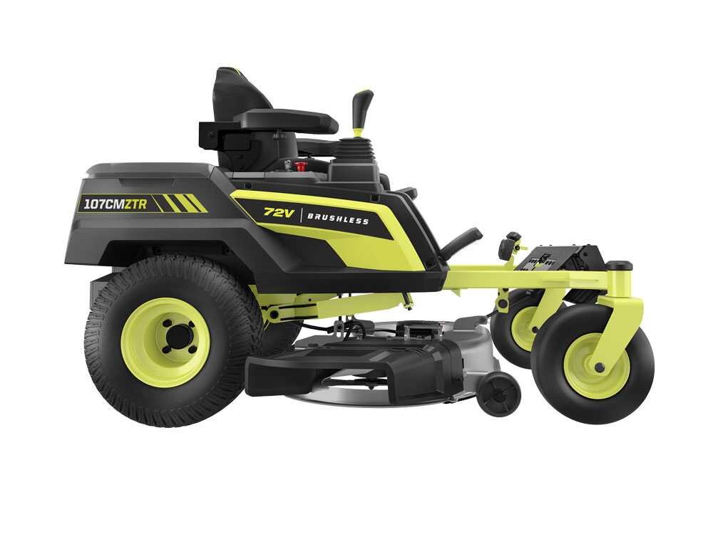 ryobi ztrx107 tracteur tondeuse sur batterie rayon de braquage zéro 72v/20ah coupe de 107cm 2en1 - Machines territoires ryobi ztrx107 tracteur tondeuse sur batterie rayon de braquage zéro 72v/20ah coupe de 107cm 2en1