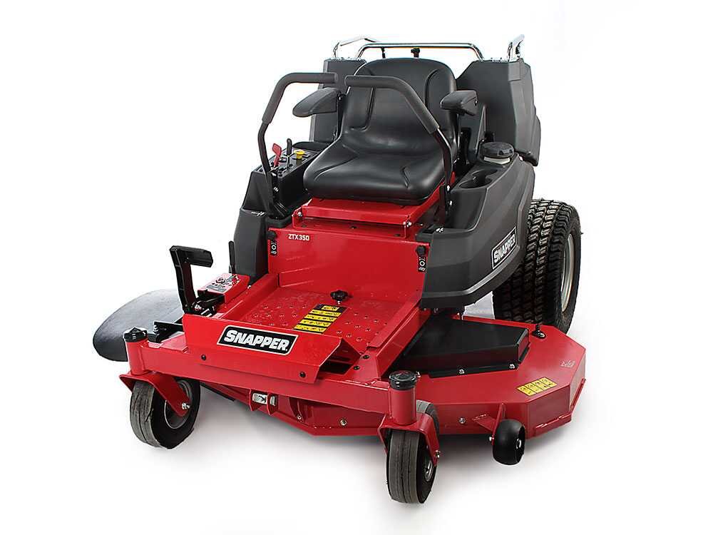 snapper ztx350 tondeuse autoportée professionnelle à rayon de braquage zéro éjection latérale
