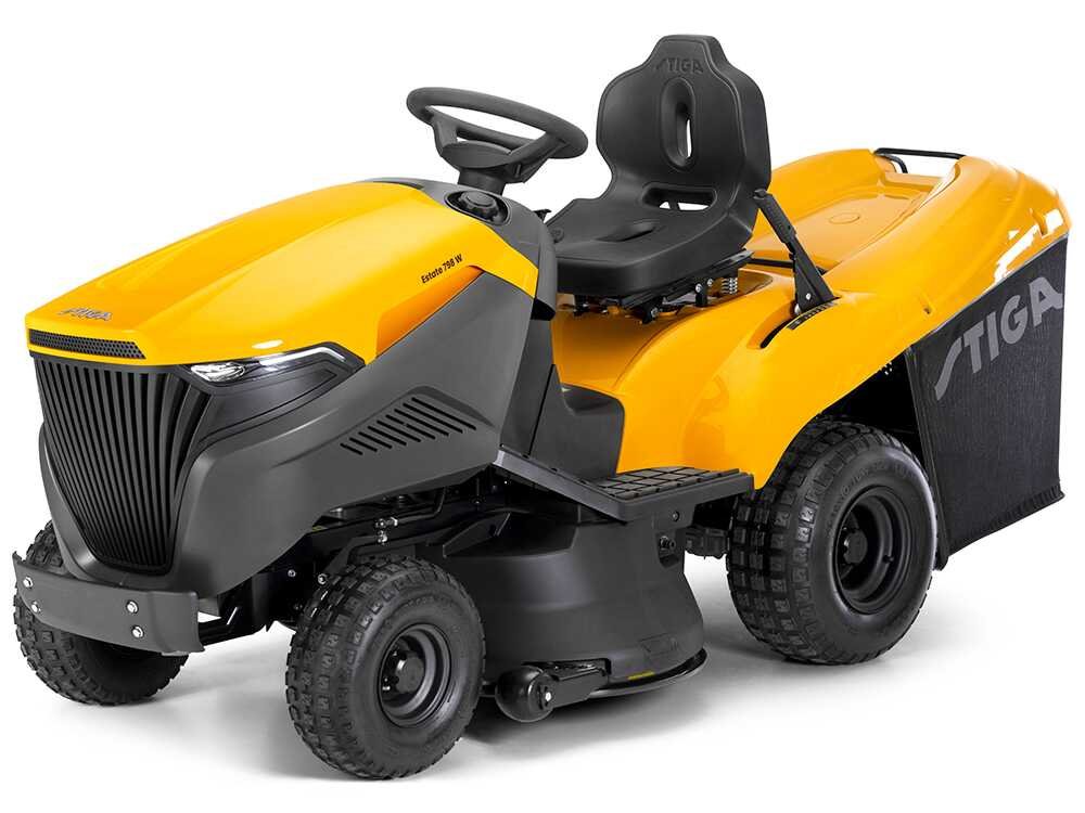 stiga estate 798 w tracteur tondeuse transmission hydrostatique bac de ramassage mulching