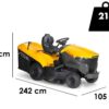 stiga estate 798 w tracteur tondeuse transmission hydrostatique bac de ramassage mulching