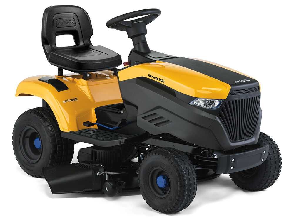 stiga tornado 598e moteur électrique à batterie 48v/40ah Éjection latérale