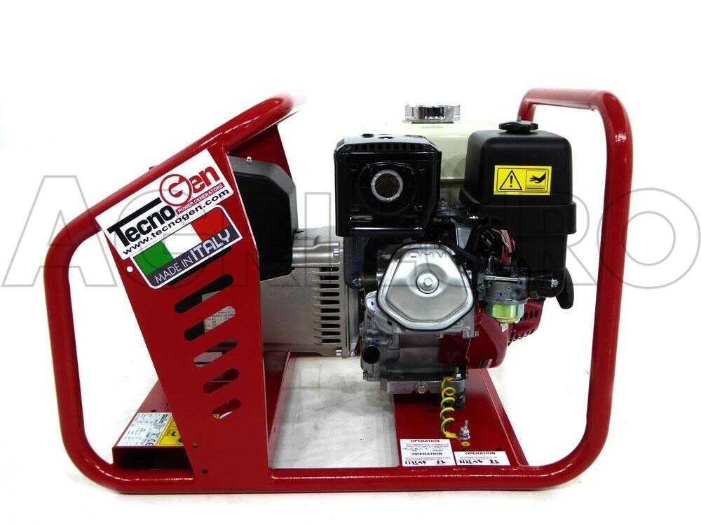 tecnogen h5000 avr groupe électrogène 3.6 kw monophasé honda gx 270 alternateur italien - Machines territoires tecnogen h5000 avr groupe électrogène 3.6 kw monophasé honda gx 270 alternateur italien