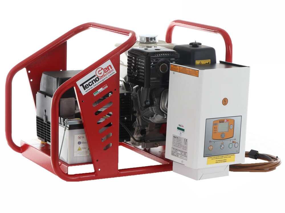 tecnogen h8000 te/a groupe électrogène triphasé 6 kw boîtier ats inclus