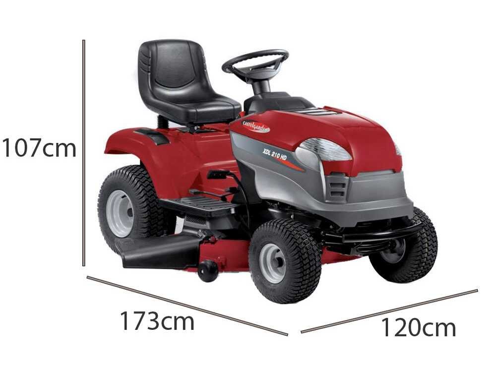 tondeuse autoportée castelgarden xdl 210 hd hydrostatique éjection latérale et mulching