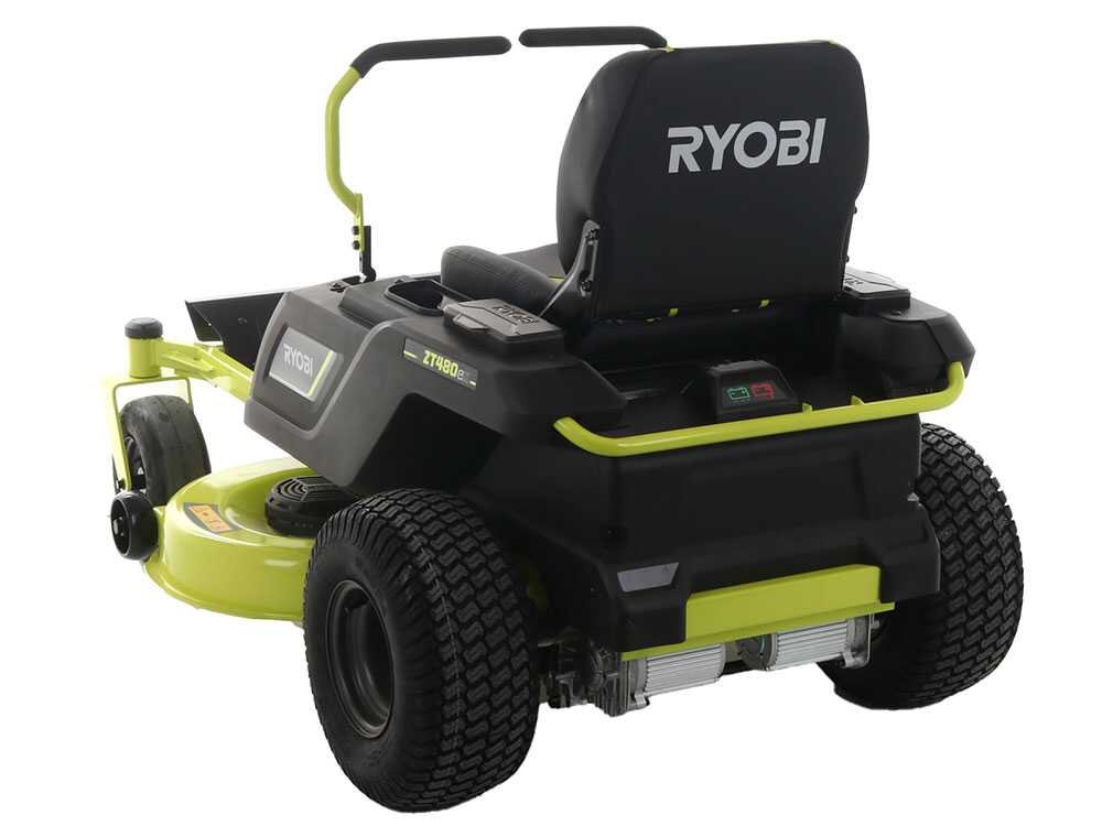 tondeuse autoportée ryobi ztr480ex à rayon de braquage zéro moteur électrique sur batterie 48v/100ah coupe de 107cm 2en1 tondeuse autoportée ryobi ztr480ex à rayon de braquage zéro moteur électrique sur batterie 48v/100ah coupe de 107cm 2en1