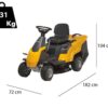 tondeuse rider autoportée stiga combi 166 moteur 224 cm3 largeur de coupe 66 cm