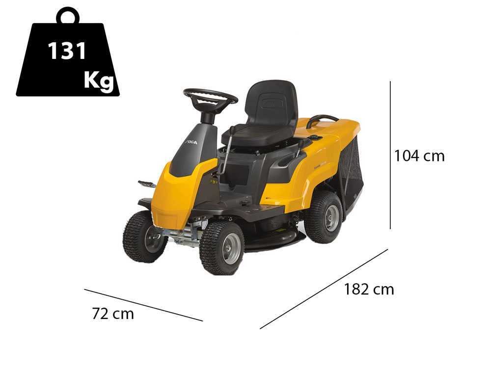tondeuse rider autoportée stiga combi 166 moteur 224 cm3 largeur de coupe 66 cm