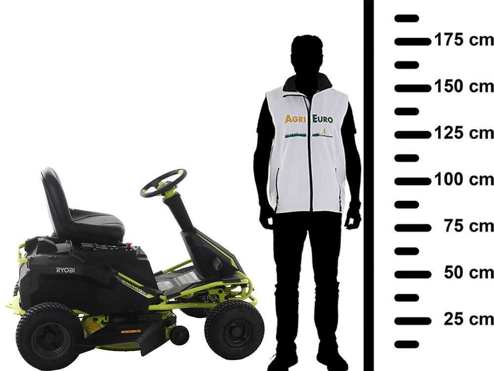 tracteur tondeuse à batterie ryobi rm480e coupe mulching Éjection latérale 4 x 12v au plomb liquide