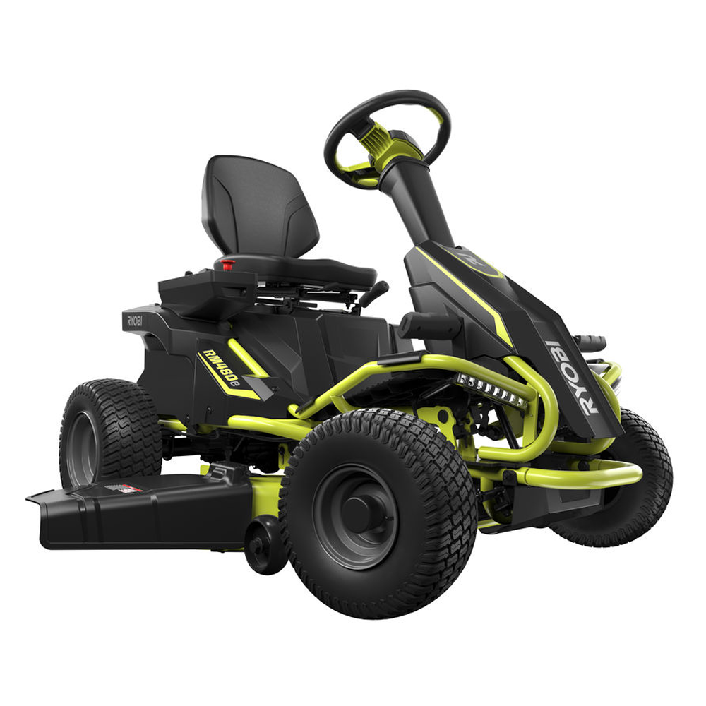 tracteur tondeuse à batterie ryobi rm480e coupe mulching Éjection latérale 4 x 12v au plomb liquide tracteur tondeuse à batterie ryobi rm480e coupe mulching Éjection latérale 4 x 12v au plomb liquide
