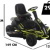 tracteur tondeuse à batterie ryobi rm480e coupe mulching Éjection latérale 4 x 12v au plomb liquide