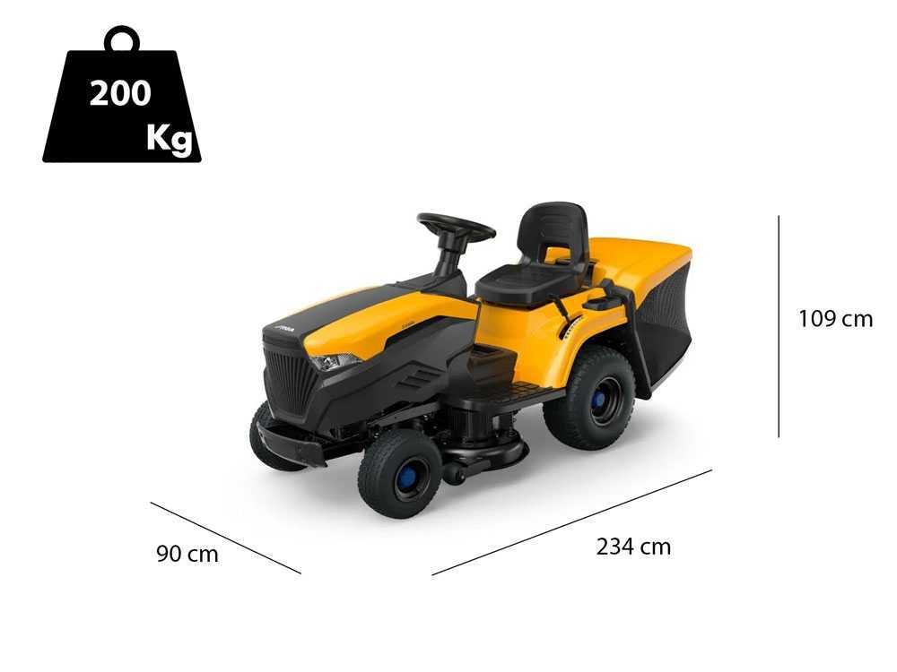 tracteur tondeuse à batterie stiga estate 384e bac de ramassage puissance 48v/30ah