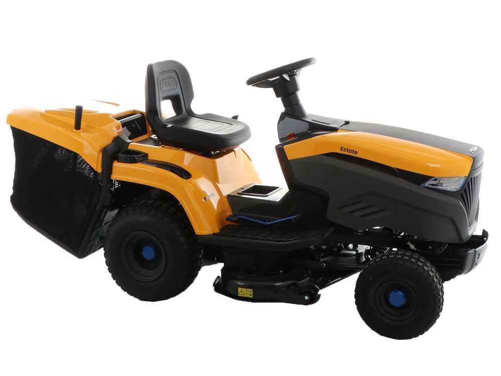 tracteur tondeuse à batterie stiga estate 584e bac de ramassage puissance 48v/40ah