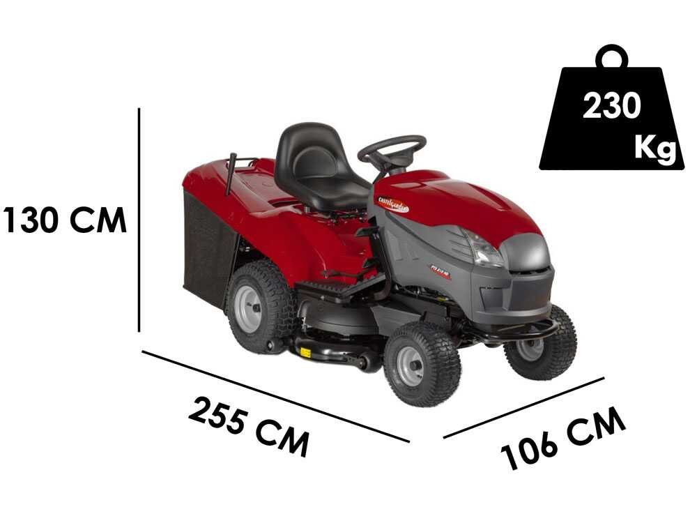 tracteur tondeuse castelgarden ptx 210 hd boîte hydrostatique bac de ramassage