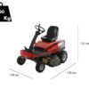 tracteur tondeuse électrique carino moteur à batterie 48v/200 ah largeur de coupe 110 cm