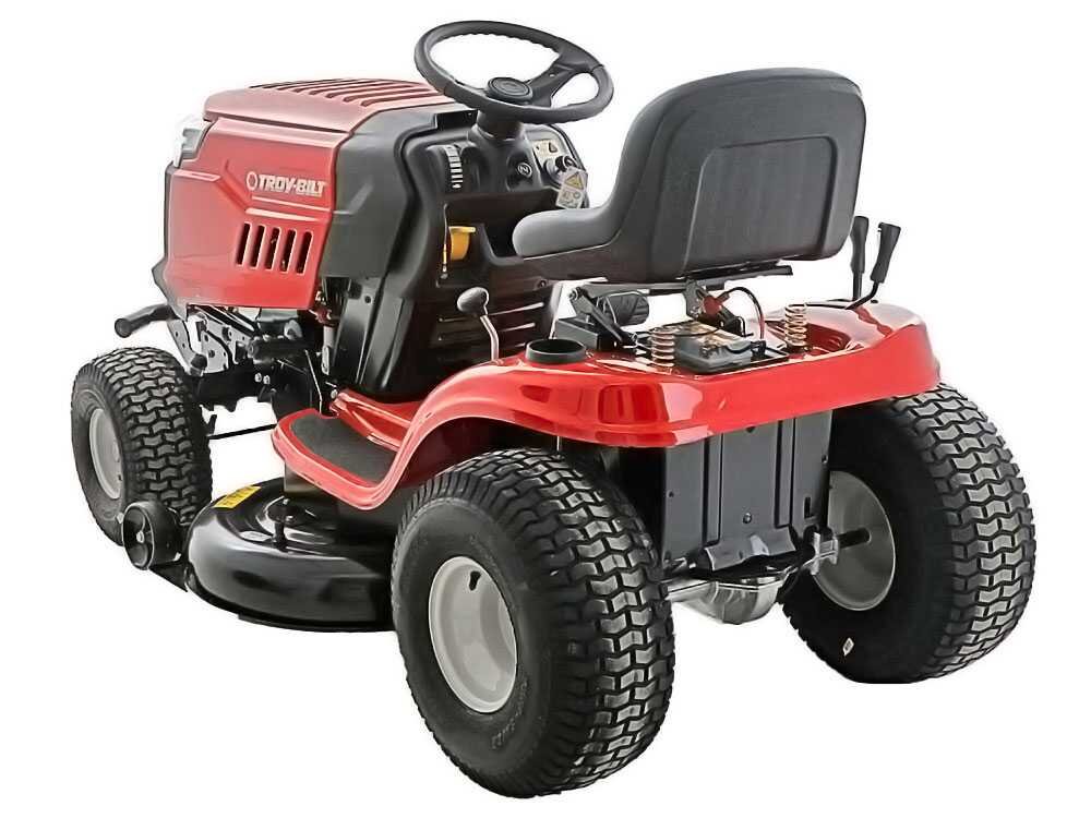 troy bilt bronco 107t s tracteur tondeuse transmission continue cvt éjection latérale