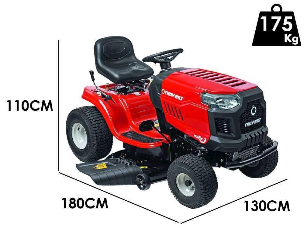 troy bilt horse 107t s tracteur tondeuse boîte continue cvt éjection latérale - Machines territoires troy bilt horse 107t s tracteur tondeuse boîte continue cvt éjection latérale