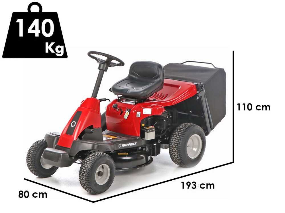 troy bilt tb 60t r select tondeuse autoportée avec bac de ramassage moteur de 196cc démarrage électrique