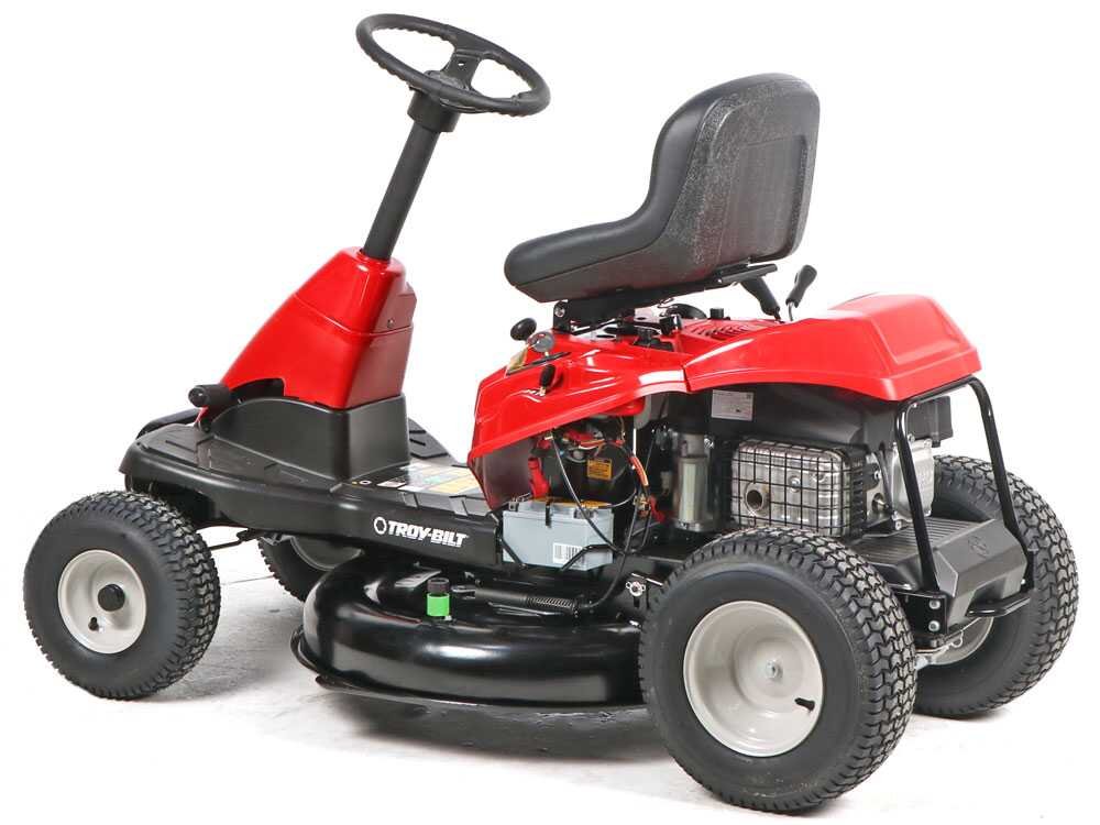 troy bilt tb 76t s tondeuse autoportée avec éjection latérale moteur de 382 cc démarrage électrique