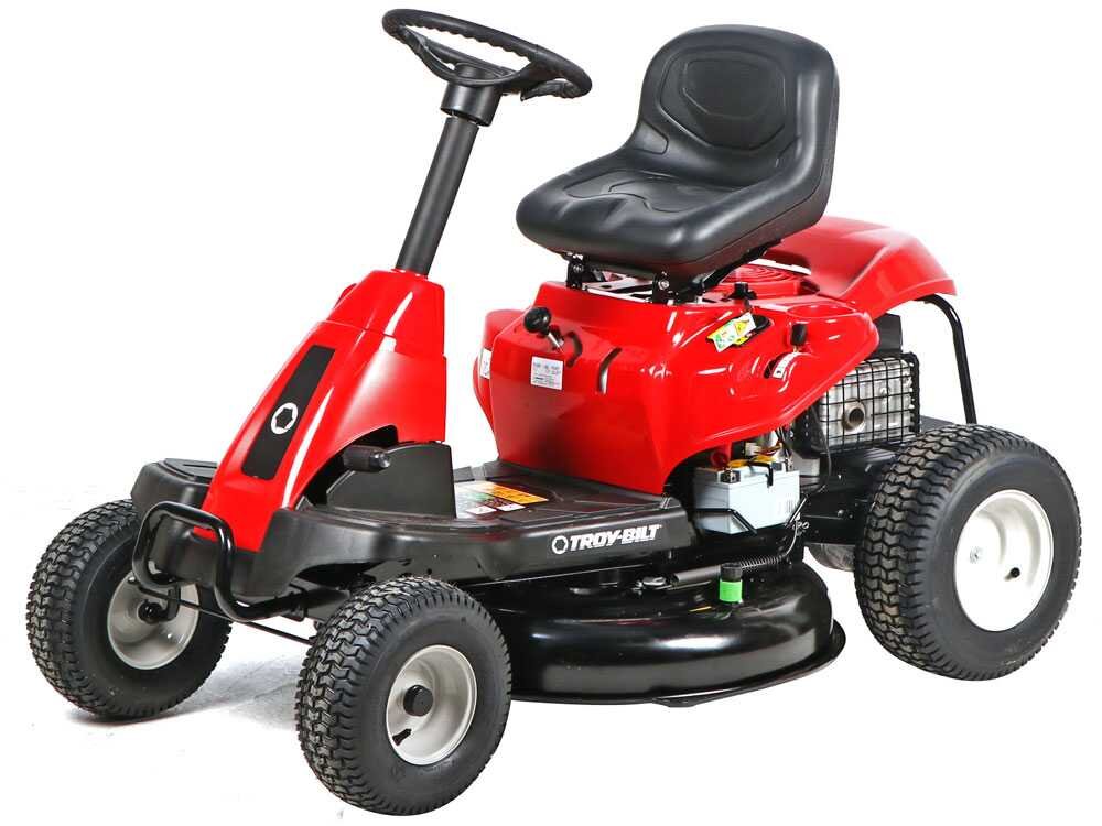 troy bilt tb 76t s tondeuse autoportée avec éjection latérale moteur de 382 cc démarrage électrique