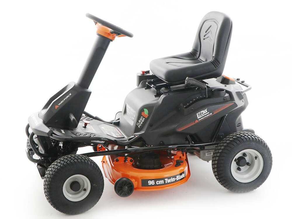 yard force e559 tondeuse autoportée à batterie 56v/50ah Éjection latérale et mulching